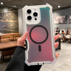 เคสใสไล่สีแบบโปร่งแสงสำหรับ iPhone 13 14 15 16 Pro Max รองรับการชาร์จไร้สาย แม่เหล็กแรงสูง N52 ป้องกันการตกกระแทก - Product Image 5