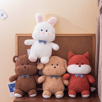Peluche Kawaii 25CM : Chien, Renard, Lapin, Ours en peluche pour machine à griffes, cadeau promotionnel