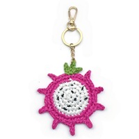 Stro gehaakte fruit sleutelhanger Raffia geweven ananas citroen hanger rugzak auto decor tropische charme reizen souvenir dames geschenken