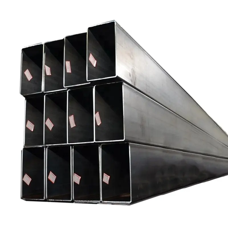Q235 Q345 Hot rolled MS ERW carbon welded longitudinally welded square hollow section rectangular steel tube