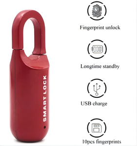 กุญแจล็อคกันขโมยแบบลายนิ้วมือ 10 ลายนิ้วมือ  ชาร์จไฟผ่านพอร์ต Micro USB  ขายส่งสำหรับโรงเรียน โรงแรม  ลดราคาพิเศษ - Product Image 2