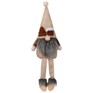 HY CRAFT yixin Langbeine Weihnachten gesichtslose Puppe Wald-Stil Zwerg Action-Figur rot und grün Rudolph-Dekoration