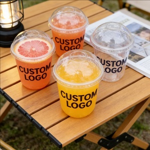 Gobelets en plastique PP à paroi simple de 16 oz (90 mm) pour thé au lait Boba, jus, smoothies et café - Gobelets transparents personnalisés imprimés UV - Product Image 5