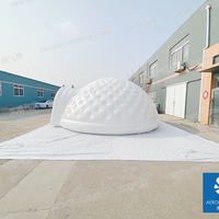 Tente igloo gonflable personnalisée à LED Tente de camping gonflable géante blanche Tente dôme gonflable portable avec souffleur