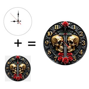 <span class=keywords><strong>Reloj</strong></span> <span class=keywords><strong>de</strong></span> madera cuadrado <span class=keywords><strong>de</strong></span> 25 cm que es un mosaico <span class=keywords><strong>de</strong></span> diferentes <span class=keywords><strong>tipos</strong></span> <span class=keywords><strong>de</strong></span> madera - Product Image 1