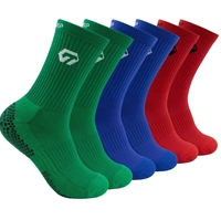 Échantillon gratuit Chaussettes antidérapantes personnalisées professionnelles Football Soccer Chaussettes de sport Elite Terry Gym Football Chaussettes