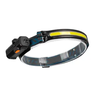 2022 Amazon New Style Night Vision Spotlight Head Torch COB led Strip Flood Type C Motion Sensor Rechargeable Headlamp for Camp