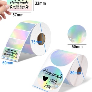 Étiquette thermique personnalisée biodégradable, autocollant, papier thermique en rouleau pour conteneur alimentaire, bouteille, verre - Product Image 5