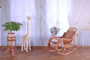 Sedia a dondolo reclinabile in legno massello semplice casa moderna dormire pieghevole per il tempo libero balcone per il - Product Image 2