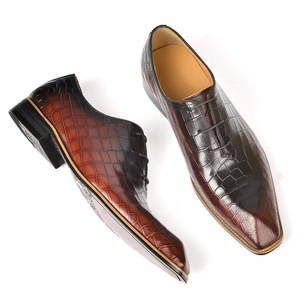 Chaussures Derby en cuir pour hommes, à carreaux, formelles, pour mariage et bureau, classiques, chaussures pour hommes, chaussures en cuir, chaussures pour hommes - Product Image 4