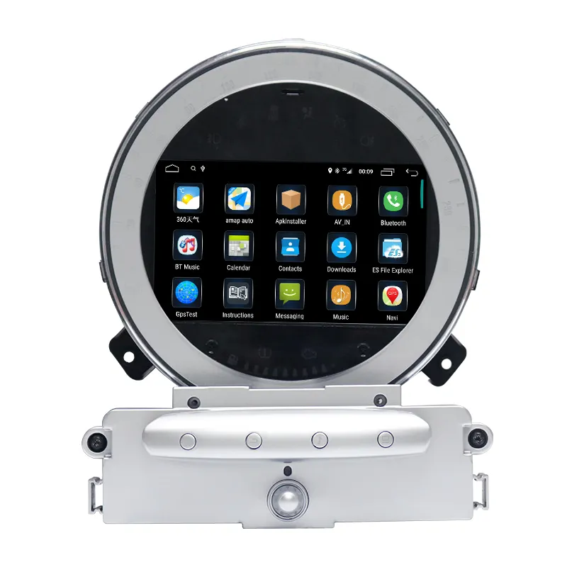 Android 10.1 car multimedia player gps navigation support 4G LTE WIFI cd Silver for MINI 2007-2014
