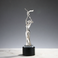 Trophée de récompense en métal et cristal, design créatif, modèle « Déesse des Étoiles », avec logo gravé personnalisé, pour les récompenses de beauté