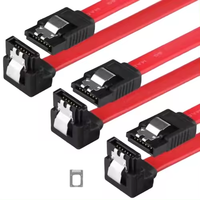 Câble SATA 3.0 6 Gbps 7 broches droit blindé avec fermoir métallique 50 cm, gaine PVC transparente, pour iOS, voiture, ordinateur, scanner, écouteurs