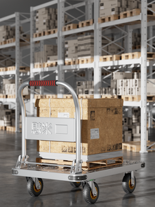 Chariot à plateforme robuste, chariot mobile industriel, chariot pliable robuste pour entrepôt, hôpital - Product Image 5