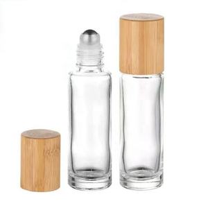 Chai Màu Đen Mờ 5Ml 10Ml Tinh Dầu Nước Hoa Con Lăn Tre 10Ml Trong Suốt Chai Thủy Tinh Có Nắp Bi Kim Loại Cho Dầu - Product Image 4