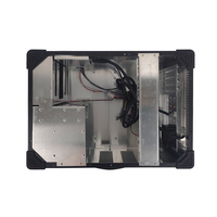 Châssis de contrôle industriel portable 4U de 17,3 pouces, rabattable, renforcé, pour ordinateur portable portable, diffusion en direct, système précis tout-en-un