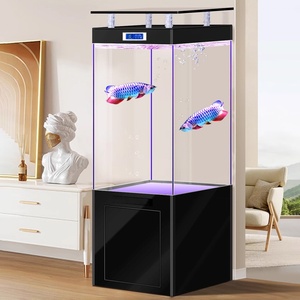 ตู้ปลาแก้วคริสตัลสีทองหรูหราอัจฉริยะ รุ่นอัลตร้าไวท์ สำหรับ<span class=keywords><strong>ปลา</strong></span>ดุก ขนาดใหญ่ เหมาะสำหรับห้องนั่งเล่น ใช้ในบ้าน/นอกบ้าน ขนาดกลาง - Product Image 3