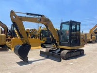 Excavator Mini Hidrolik CAT 305.5 5.6 Ton Crawler Digger dengan Bucket 0.22m³ untuk Penggalian Parit