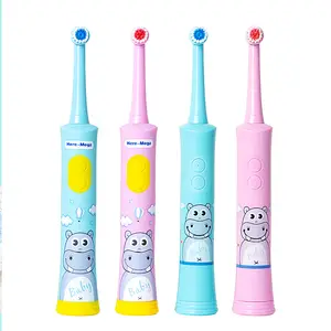 IPX7 impermeabile cartone animato spazzolino elettrico per bambini pulizia profonda da viaggio spazzolino 360 sonico rotondo spazzolino da denti elettrico