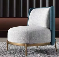 Fauteuil en tissu, canapé classique de loisirs, avec Base en métal, mobilier de salon, Design moderne, offre spéciale