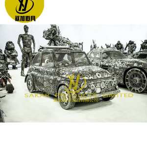 Gran tamaño al aire libre jardín Parque decoración <span class=keywords><strong>Corten</strong></span> acero Pino cono escultura gigante Robot escultura Coche - Product Image 1