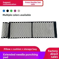 Matras Yoga Pijat Stimulasi Akupuntur Panjang, Bantal Meditasi, Stimulator Titik Akupuntur Telapak Kaki, Punggung, dan Kepala, Relaksasi Otot