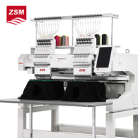 Machine à broder automatique à aiguilles multiples 500x400mm, domestique et commerciale, 2 têtes, neuve, 1200 tr/min pour T-shirt