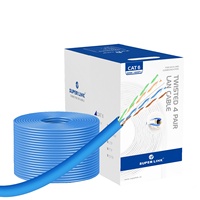 Câbles Ethernet UTP CAT5/CAT6/CAT6A directs d'usine 305m/1000ft rouleaux, cuivre massif 24AWG, en vrac pour les projets de câblage réseau