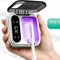 2026 Desain Baru Portabel Mini Smart Uv Toothbrush Sanitizers Travel Compact Led Clock Display Tempat Penyimpanan Sikat Gigi