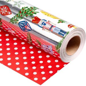 Burymento Christmas <b>Wrapping</b> <b>Paper</b> Reversible Silver Nutcrackers 17 In X 32.8 Ft Gift Craft Packaging - Product Image 1