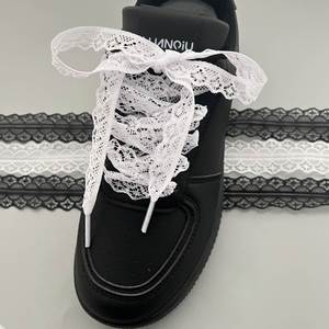 En gros, petits lacets blancs pour chaussures, lacets de remplacement larges pour baskets AF1, lacets plats pour chaussures, aglets de lacets personnalisés - Product Image 1