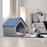 Abri pour chat d'intérieur, résistant aux intempéries, imperméable, design géométrique moderne, détachable, lavable, grand espace