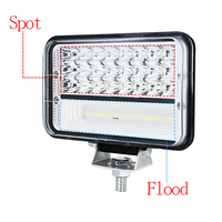 Projecteur de travail LED 6 pouces à faisceau combiné 10-80V DC pour chariot élévateur, tracteur, excavatrice, camion, 4x4 tout-terrain, étanche IP68, CE/ROHS