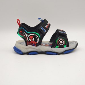 <span class=keywords><strong>Sandales</strong></span> d'été Spider-Man pour garçons, noir, rouge, bleu, maille respirante, velcro, semelle souple, résistantes à l'usure, chaussures de plage pour enfants - Product Image 1