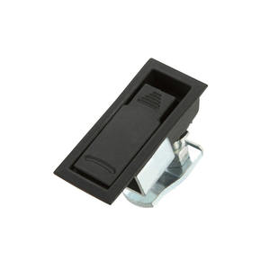 Serrure durable HJ Push-to-Close Serrure <span class=keywords><strong>de</strong></span> porte d'armoire carrée noire en alliage <span class=keywords><strong>de</strong></span> zinc pour casier d'équipement Petit avion à bouton-poussoir - Product Image 2