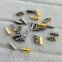 Mini-boucles de serrage de cordon lavables en alliage de zinc à 2 trous sans ressort de 7 mm, attaches de cordonnet minuscules pour vêtements de poupée, sweats à capuche, accessoires de bricolage
