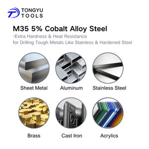 13個入りコバルトドリルビットセット、M35 HSS Co 5% メトリック DIN338 135 スプリットポイントビット、ステンレス鋼、硬化金属用 - Product Image 3