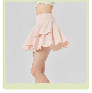 مخصص للنساء UPF50 + الحماية من الشمس فوق البنفسجية سترة طويلة الأكمام و Skorts مع شورت مدمج 2-طقم رياضي ملابس مخلل - Product Image 6