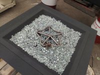 Table de foyer extérieur au gaz en acier au carbone de style moderne, conçue par des fabricants chinois, avec télécommande