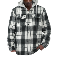 Veste bomber à capuche décontractée de haute qualité, nouvelle mode d'automne, style européen et américain, à carreaux, avec fermeture éclair, non tissée, pour hommes