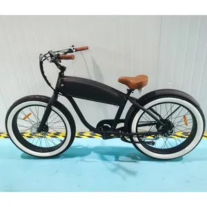 재고 있음 26 인치 전기 스쿠터 빈티지 산악 ebike 500w/750w 모터 강력한 전기 자전거 지방 타이어 도시 전자 자전거