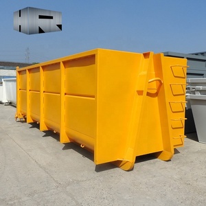 Contenedor de cargador de hormigón de desecho de construcción Contenedor de elevación de gancho Contenedor de basura enrollable Contenedor de elevación de gancho de metal de chatarra - Product Image 1