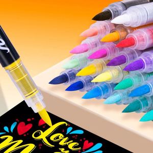 ชุดปากกามาร์คเกอร์สีอะคริลิคชนิดน้ำ ปลายกลม สำหรับเขียนบนหิน แก้ว ถ้วย - Product Image 3