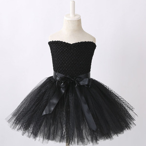 Robe <span class=keywords><strong>de</strong></span> ballet tutu noire élégante personnalisée à col en V rubans longueur genou robes <span class=keywords><strong>de</strong></span> soirée dansante ensemble <span class=keywords><strong>de</strong></span> costumes <span class=keywords><strong>de</strong></span> vacances d'anniversaire - Product Image 1