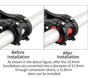 Đệm chuyển đổi tay lái xe đạp hợp kim nhôm, kẹp tay lái xe đạp, miếng đệm chuyển đổi kích thước 25.4 đến 31.8 đến 35mm - Product Image 4