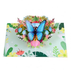 Papillon 3D Pop-Up Fait Main - Cadeau Unique pour la Saint-Valentin pour les Proches, Carte de Vœux Artisanale - Product Image 1