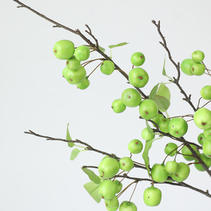 Phong Cách Châu Âu Mini Apple Tươi Trang Trí Nội Thất Nhiếp Ảnh Đạo Cụ Đa Đầu Nhân Tạo Trái Cây Chi Nhánh - Product Image 6