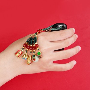 Porte-clés Émail Rétro Couleurs Tendance National, Motif Fauve, Or Sable, <span class=keywords><strong>Cuivre</strong></span> Tressé - Product Image 2