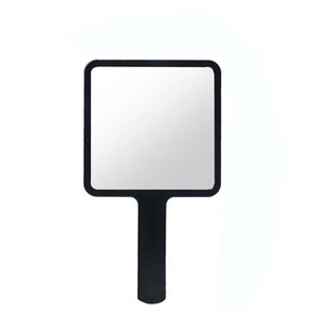 Handheld <b>Makeup</b> <b>Mirror</b> Square Black Portable Beauty <b>Mirror</b> With Handle For Students And Travel Use - Product Image 4