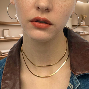 18K Gold Plated Titanium Steel Trendy Wedding Engagement Anniversary <b>Necklace</b> <b>Chain</b> That Does Not Fade - Product Image 3